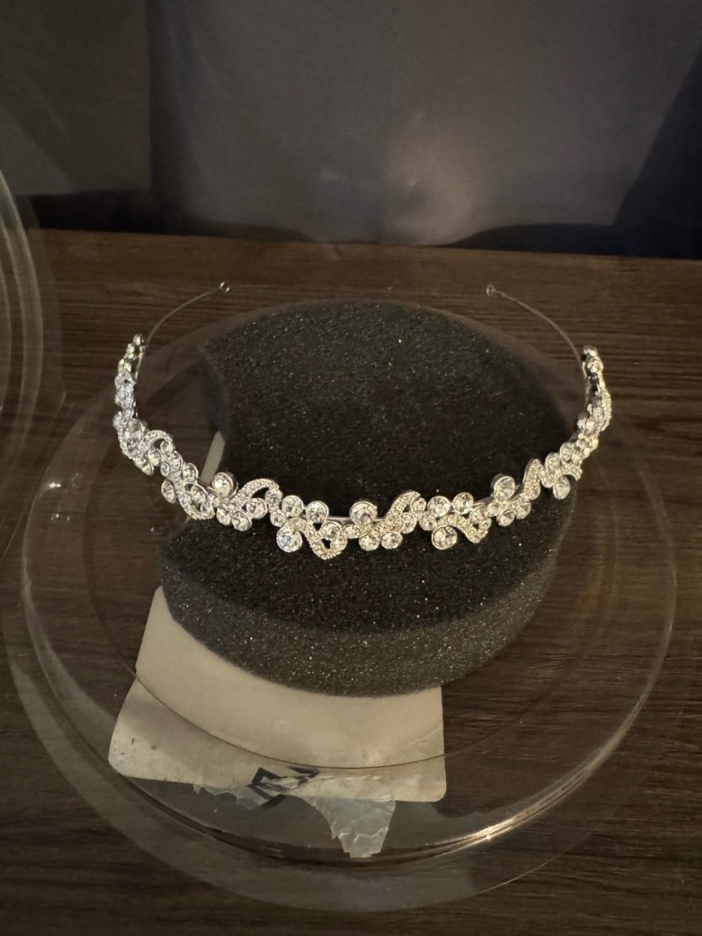 David’s Bridal Crystal Bridal Tiara Headband - Silver Rhinestone